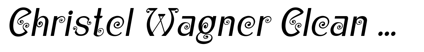 Christel Wagner Clean Sans Serif Italic